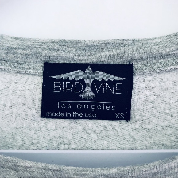 BIRD & VINE Love Graphic Sweatshirt Grey Black - Picture 5 of 12